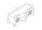 Oak TV Rattan Storage Cabinet Net - Perfect for Family Entertainment Room 51.2inch