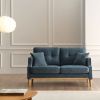 Loveseats 2 Seater Sofa For Primary Living Space , Bed Room, Office, waterproof fabric , USB Charge Port , 2 Pillows,Wood Legs