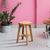 Round Wooden Stool Beefurni Logo