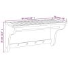 Towel Rack 23.6"x11.8"x13.8" Solid Wood Walnut