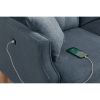 Loveseats 2 Seater Sofa For Primary Living Space , Bed Room, Office, waterproof fabric , USB Charge Port , 2 Pillows,Wood Legs
