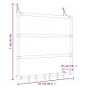 Towel Hanger 26.4"x5.9"x26" Aluminum