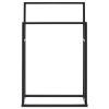 Freestanding Towel Rack Black 18.9"x9.4"x30.9" Iron