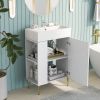 21.6" white Bathroom vanity ; Combo Cabinet ; Bathroom Storage Cabinet; Single Ceramic Vessel Sink; Left side storge