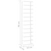 Towel Rack White 9.4"x4.7"x37.8" Steel