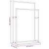 Freestanding Towel Rack Gold 18.9"x9.4"x30.9" Iron