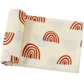 Summer Baby Blanket Bamboo Cotton Gauze Bath Towel (Option: Yellow Rainbow-120x120)