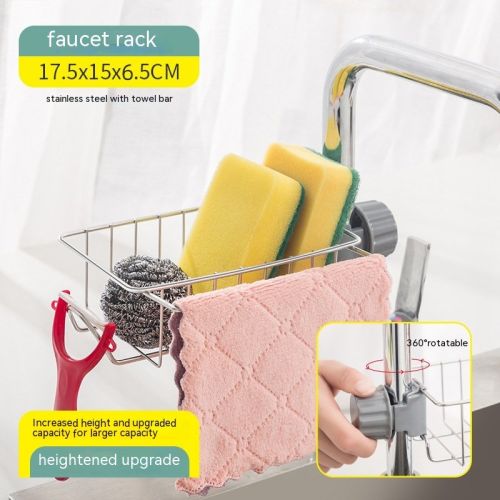 Racks Hanging On A Faucet Stainless Steel Kitchen Storage Rack