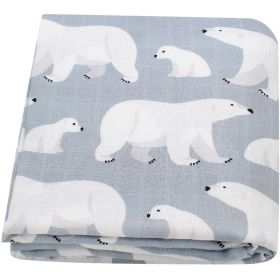 Summer Baby Blanket Bamboo Cotton Gauze Bath Towel (Option: Polar Bear-120x120)