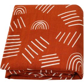 Summer Baby Blanket Bamboo Cotton Gauze Bath Towel (Option: Line-120x120)