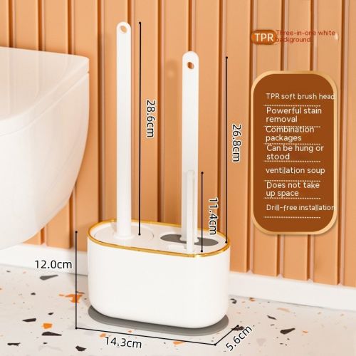 Silicone Toilet Household No Dead Angle Cleaning Long Handle Brush