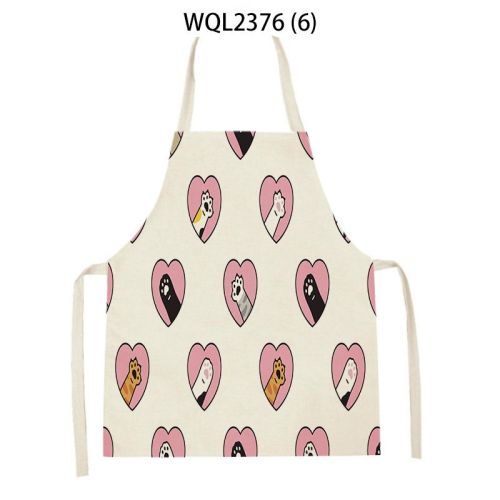 Anti-fouling Cartoon Apron Kitchen Printing Sleeveless Blouse