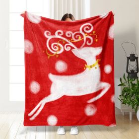Christmas Thickening Print Flannel Blanket (Option: Style09-70x100cm)