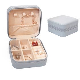 Travel Jewelry Box Organizer Travel Jewelry Case (Color: grey)
