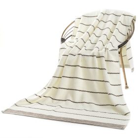 Soft Cotton Machine Washable Extra Large (28-Inch-by-55-Inch) Bath Towel (Color: Light  Yellow)