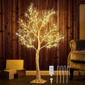 Glowing White Tree with Fairy Lights 4ft 150 LED Lights for Halloween Christmas Home Holiday Decoration (size: 4FT Coral Tree)