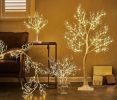 Glowing White Tree with Fairy Lights 4ft 150 LED Lights for Halloween Christmas Home Holiday Decoration