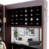 Fashion Simple Jewelry Storage Mirror Cabinet With LED Lights; For Living Room Or Bedroom