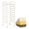 Rolling Storage Cart Organizer with 10 Compartments and 4 Universal Casters
