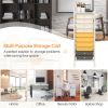 Rolling Storage Cart Organizer with 10 Compartments and 4 Universal Casters