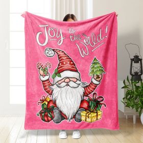 Christmas Thickening Print Flannel Blanket (Option: Style13-130x150cm)