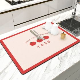 Kitchen Household Dining Table Table Wash-free Mat (Option: Safe And Happy-4060cm)