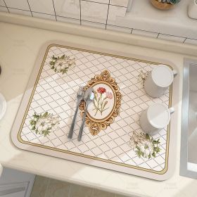 Kitchen Household Dining Table Table Wash-free Mat (Option: Rose Knight-5080cm)